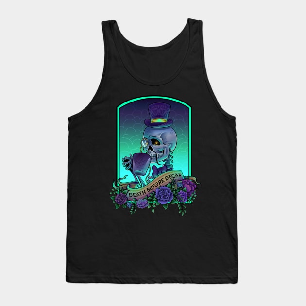 Death Before Decaf Tank Top by kzenabi